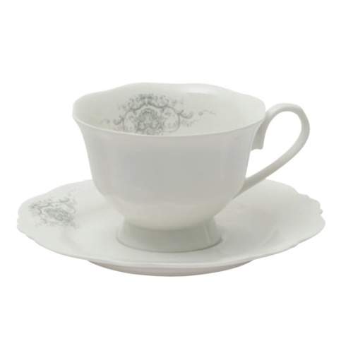 Šálek s podšálkem MARQUISE velký porcelán 15cm Flower A&F