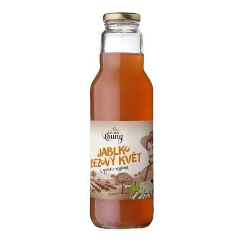 Mošt jablko-bezový květ 750ml Moštárna Louny