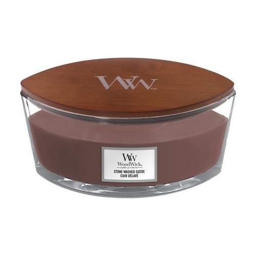 Svíčka WoodWick oválná Stone Washed Suede 453g WoodWick