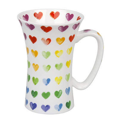 Hrnek COLOURFUL CAST HEARTS porcelán 565ml Mug shop