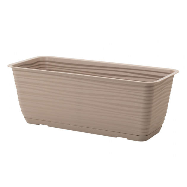 Truhlík SAHARA + podmiska plast taupe 60cm Nohel Garden