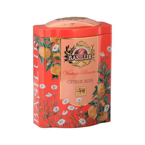 Čaj Basilur Vintage Blossoms Citrus Bliss dóza 100g Mix Tee