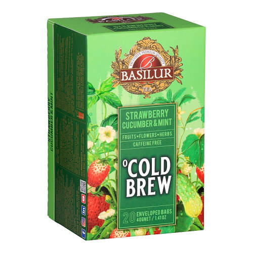 Čaj Basilur Cold Brew Strawb.Cucumber & Mint 20x2g Mix Tee