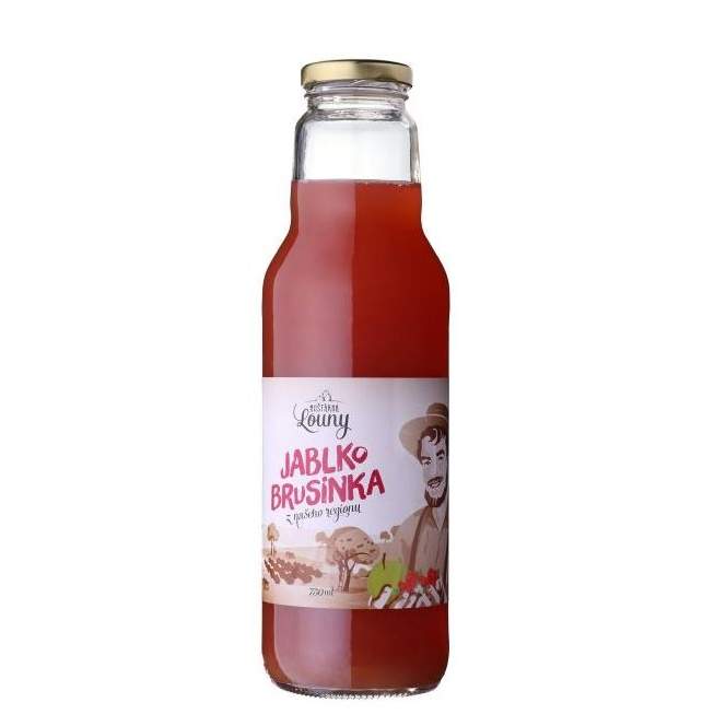 Mošt jablko-brusinka 750ml Moštárna Louny