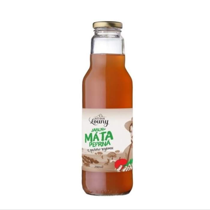 Mošt jablko-máta 750ml Moštárna Louny