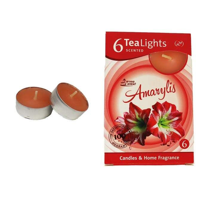 Svíčka čajová vonná Tea Lights 6ks Amarylis Morex