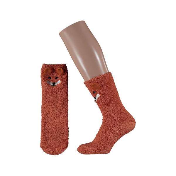 Ponožky dámské liška 3D rezavá Angro