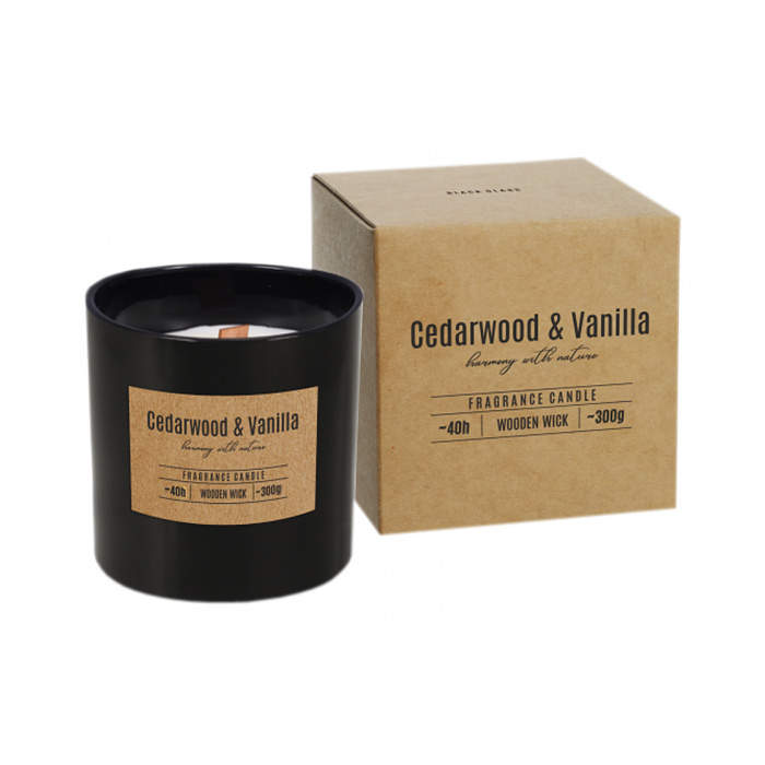 Svíčka vonná ve skle Cedarwood Vanilla 300g Nohel Garden