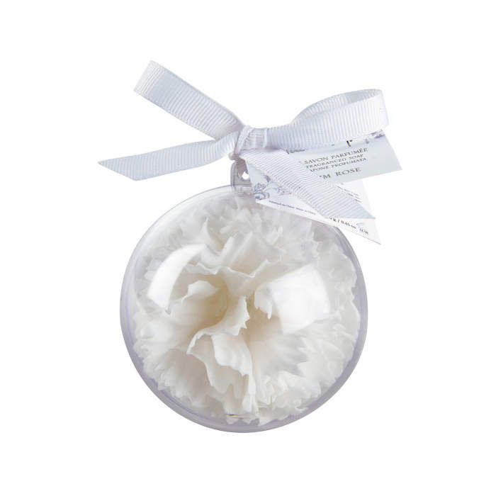Mýdlo květ ROSE v kouli bílá 6cm Flower A&F