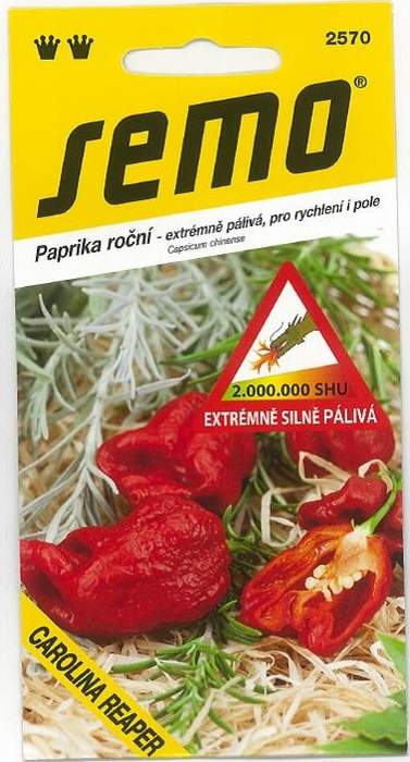 Paprika zeleninová Carolina Reaper pálivá SEMO