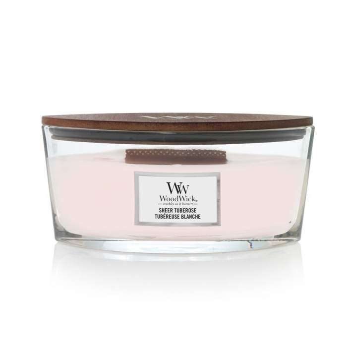 Svíčka WoodWick oválná Sheer Tuberose 453g WoodWick