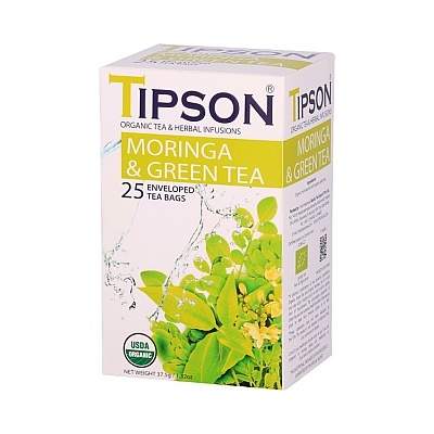 Čaj TIPSON BIO Health Teas Moringa GreenTea 25x1