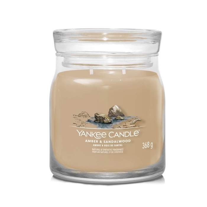 Svíčka YANKEE CANDLE Signature 368g Amber & Sandalwood Yankee Candle