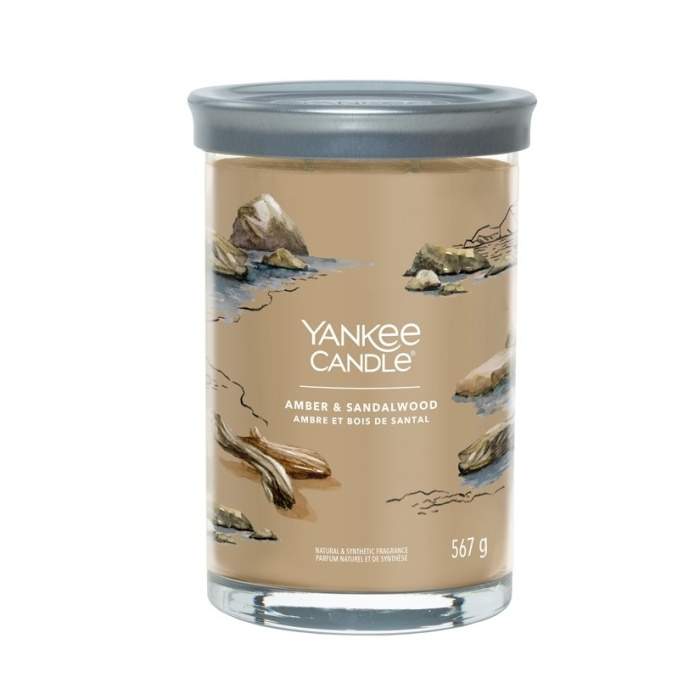 Svíčka YANKEE CANDLE Signature Tumbler 567g Amber & Sandalwood Yankee Candle