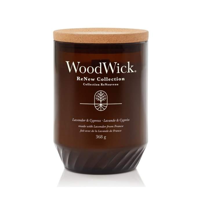 Vonná svíčka WoodWick ReNew 368g Lavender & Cypress WoodWick