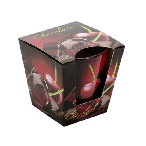 Svíčka vonná sklo Chocolate & Cherry 115g Nohel Garden