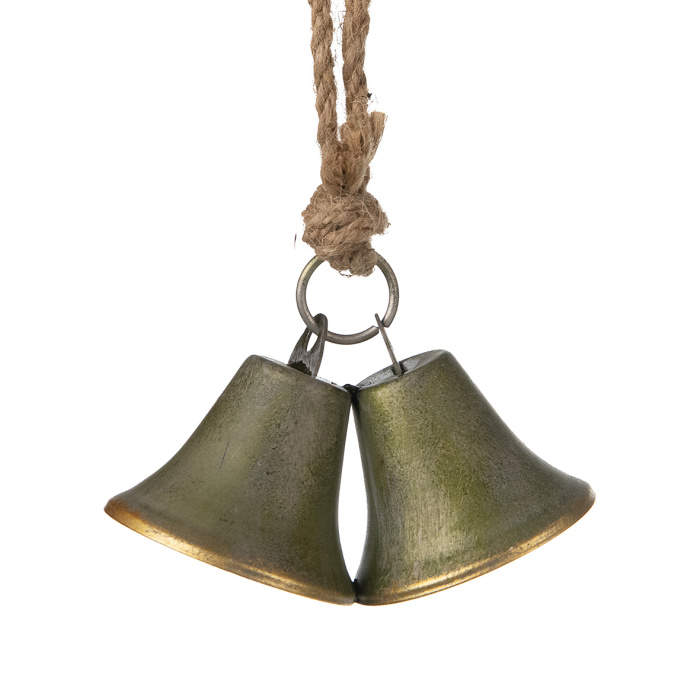 Ozdoba zvonek kovový bronzový 2ks Dijk