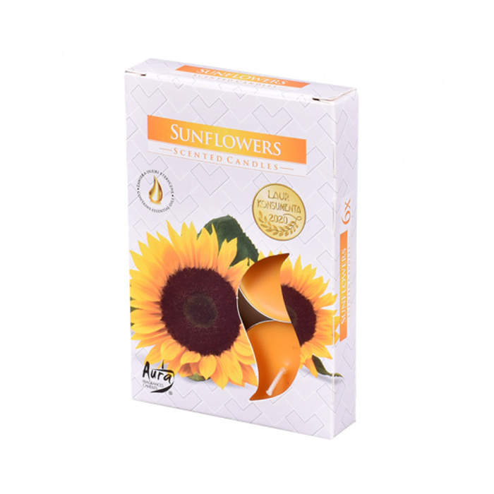 Svíčka čajová vonná Sunflowers 6ks Nohel Garden