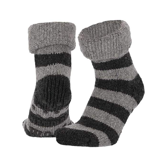 Ponožky dámské černé s proužkem vel.35-38 vlna Angro
