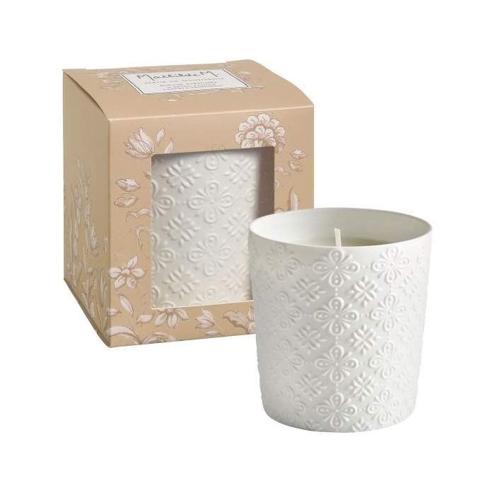 Svíčka vonná v porcelánu FLEUR DE MANDARINE 8cm Flower A&F