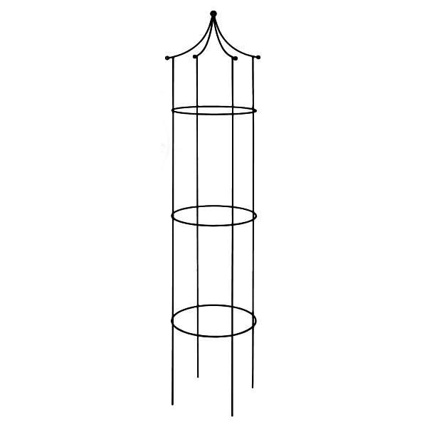 Opora/obelisk CHIKUGO kulatá kovová černá 220cm Vatax s.r.o.