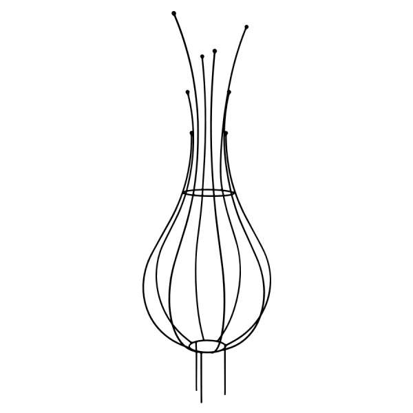 Opora pro rostliny KAZAN kovová černá 140cm Vatax s.r.o.