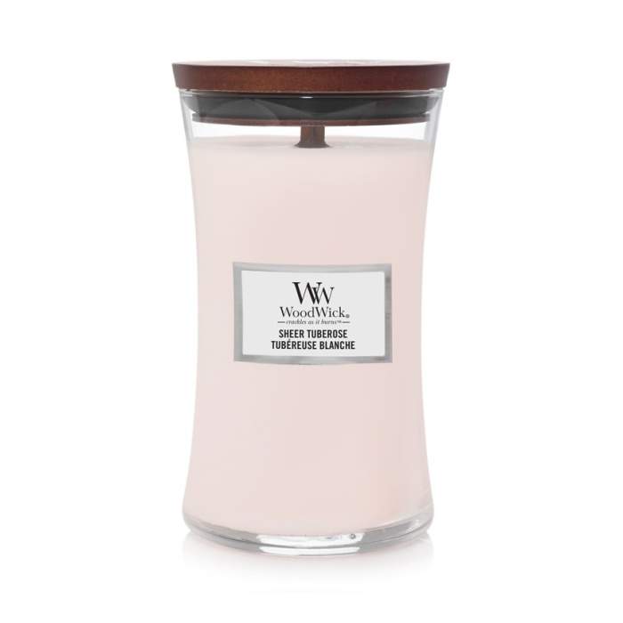 Vonná svíčka WoodWick Sheer Tuberose 609g WoodWick