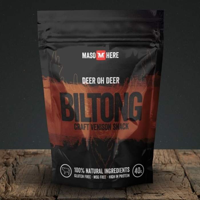 Maso sušené BILTONG jelení Originál 30g MASO HERE s.r.o.